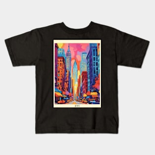 fauvism art of new york city usa 4 Kids T-Shirt